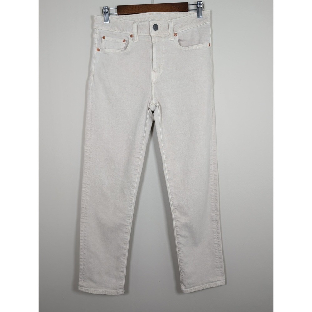 Y2K American Eagle Jeans Mens 28/30 (Measures 28/27) Off White Athletic Straight